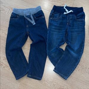 GAP Kids Denim Joggers - Dark Blue and Navy lot of two